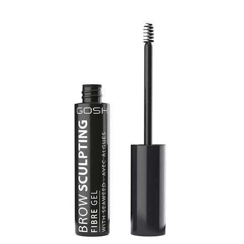 Gosh Brow Sculpting Fibre Gel 001 Nutmeg by Jag Couture London - New York, 8ml tube showing the brow gel product.