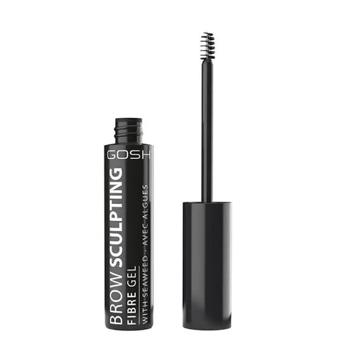 Jag Couture London Gosh Brow Sculpting Fibre Gel in Nutmeg, 8ml, showcasing the brow gel with brush applicator and rich color.
