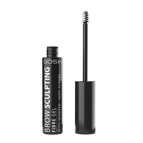 Gosh Brow Sculpting Fibre Gel 002 Chestnut by Jag Couture London-New York, showing the 8ml tube with brow gel applicator.