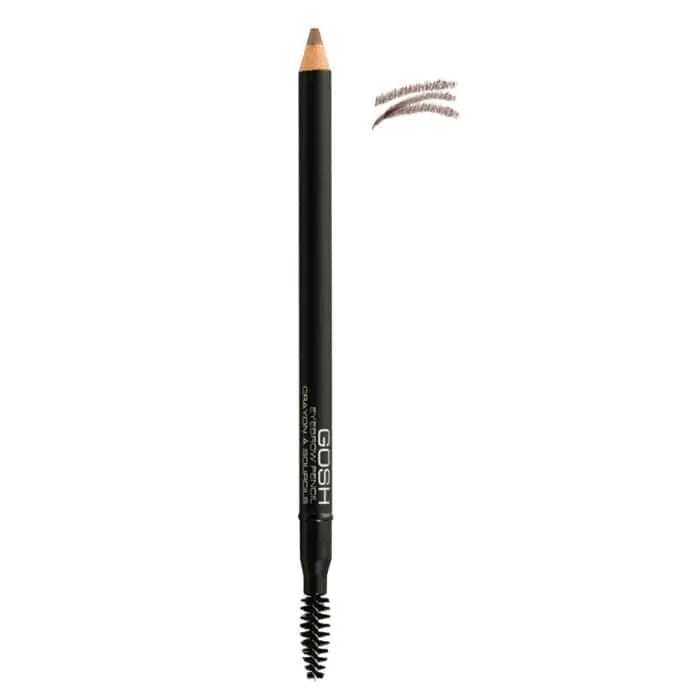 Jag Couture London Gosh Eyebrow Pencil 01 Brown with precise tip and brown shade for natural eyebrow definition.