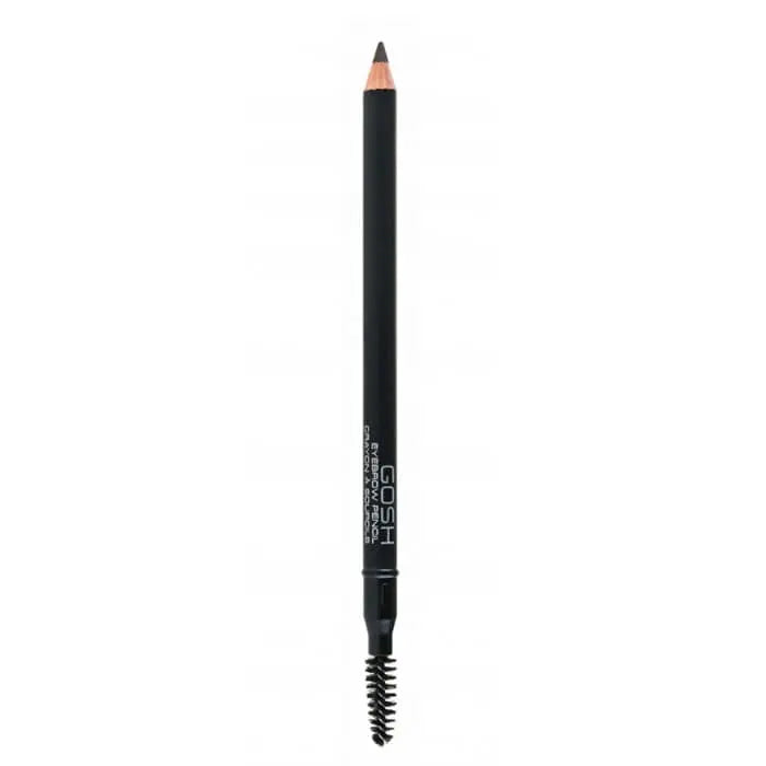 Jag Couture London Gosh Eyebrow Pencil 05 Dark Brown with a slim, retractable design and spoolie brush for precise eyebrow shaping.