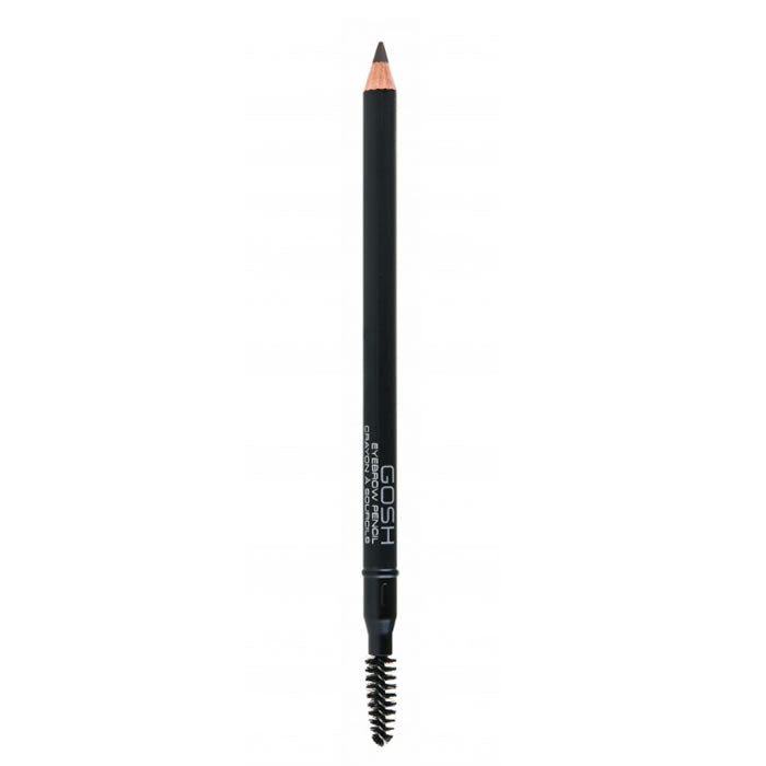 Jag Couture London Gosh Eyebrow Pencil 05 Dark Brown shown with a sleek pencil tip and dark brown color for natural brows.