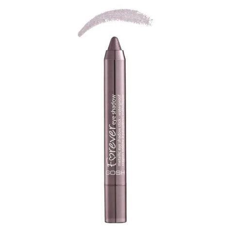 Gosh Forever Metallic Eyeshadow 06 Plum from Jag Couture London-New York, showing the 1.5g metallic purple eyeshadow in a compact.