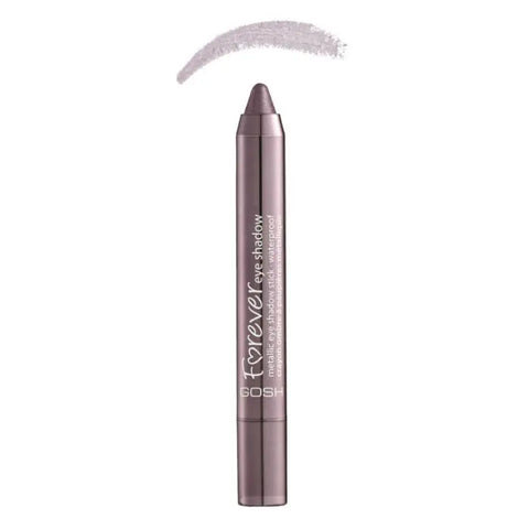 Gosh Forever Metallic Eyeshadow in shade 06 Plum, 1.5g by Jag Couture London - New York, showing the compact with metallic purple eyeshadow.