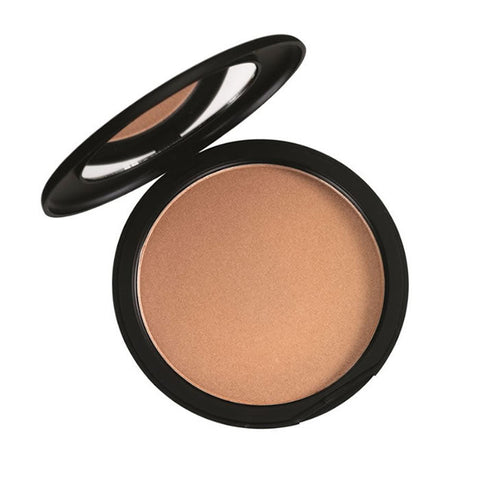 Jag Couture London Gosh Giant Sun Powder in Metallic Gold, 28g, showing the large, shimmering gold powder compact.