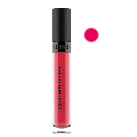 Jag Couture London Gosh Liquid Matte Lips in 005 Red Carpet, 4ml tube featuring vibrant red lipstick.