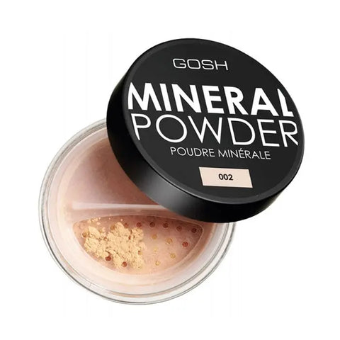 Jag Couture London New York Gosh Mineral Powder 002 Ivory in 8g container, showing the compact and product packaging.
