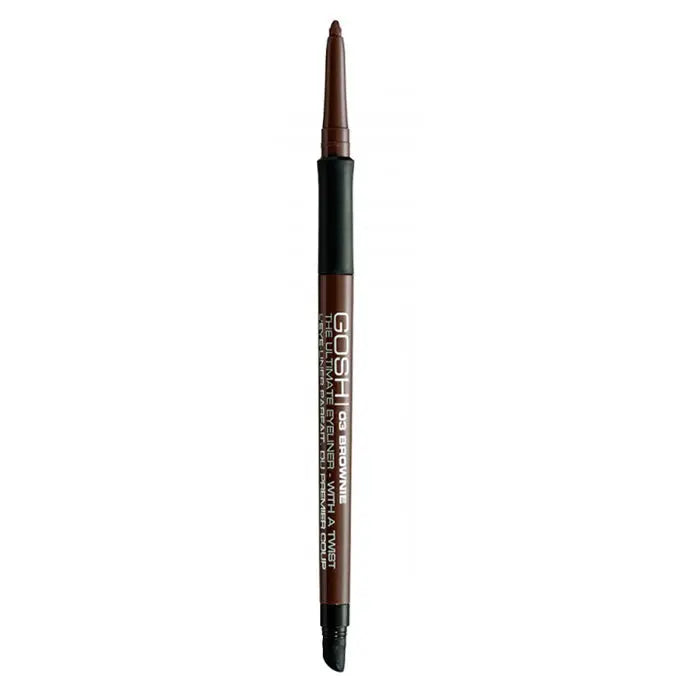 Jag Couture London Gosh The Ultimate Eyeliner With A Twist in 03 Brownie, showing the twist-up eyeliner pencil with brown shade.