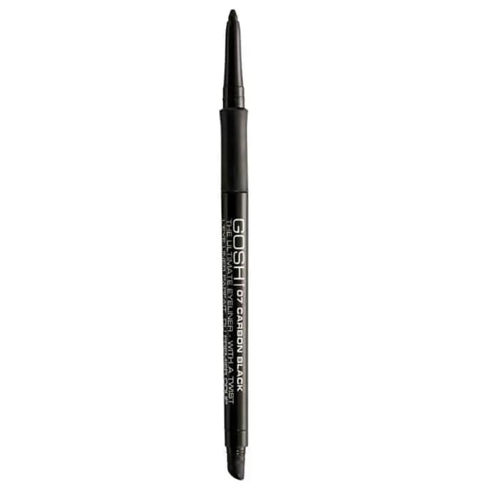 Jag Couture London eye makeup product, Gosh The Ultimate Eyeliner With A Twist in shade 07 Carbon Black, with the twist applicator visible.
