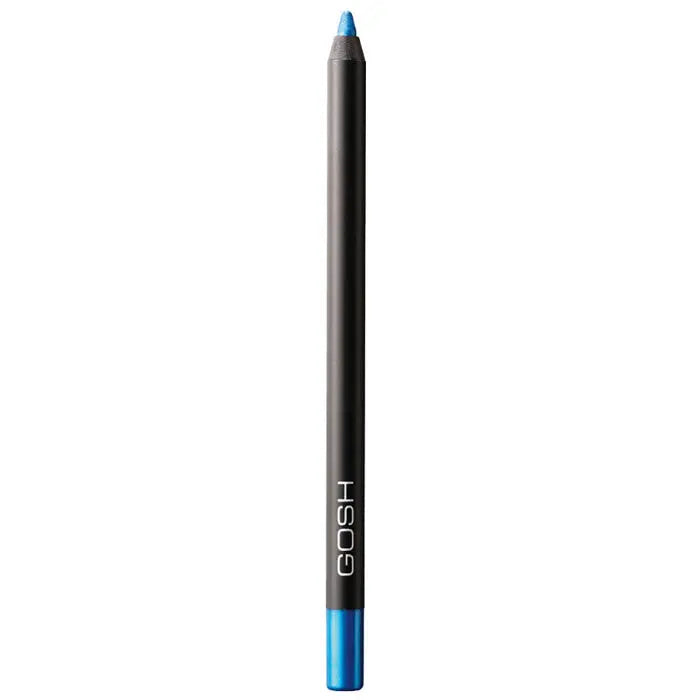 Jag Couture London waterproof Gosh Velvet Touch Eyeliner in shade 011 Sky High, displayed with a close-up of the sleek black pencil.