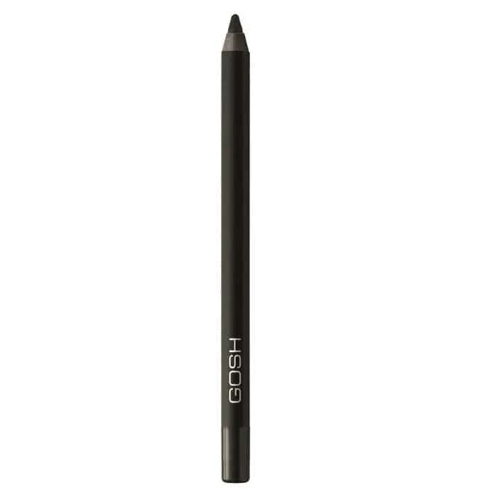 Jag Couture London waterproof Gosh Velvet Touch Eyeliner in 022 Carbon Black, shown with smooth black eyeliner applied.