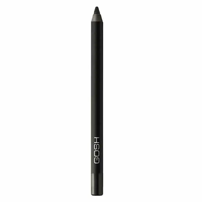 Jag Couture London New York Gosh Velvet Touch Waterproof Black Eyeliner on a sleek black pencil tip.