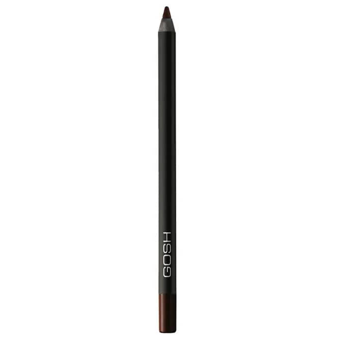 Jag Couture London waterproof Gosh Velvet Touch Eyeliner in Truly Brown, shown in a sleek black pencil with a smooth, velvety finish.