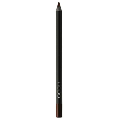 Gosh Velvet Touch Waterproof Eyeliner in Truly Brown by Jag Couture London featuring smooth, dark brown eyeliner pencil.