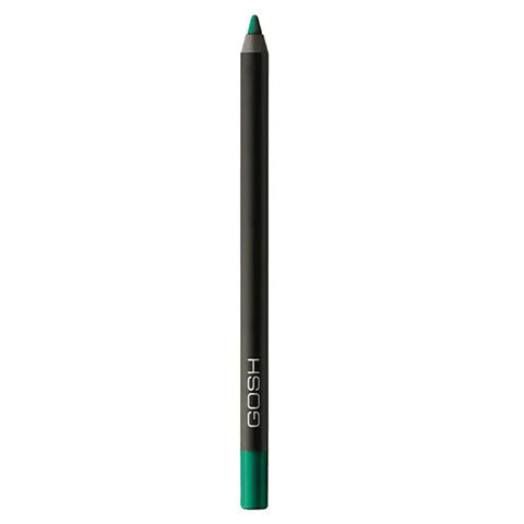 Jag Couture London waterproof Gosh Velvet Touch Eyeliner in Woody Green, shown with its sleek green pencil and packaging.