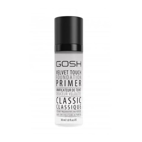 Jag Couture London Gosh Velvet Touch Foundation Primer Classic 30ml, smooth, velvety makeup base for flawless skin.