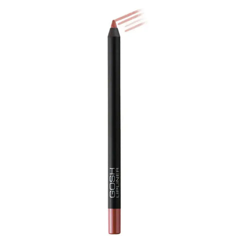 Jag Couture London Gosh Velvet Touch Lipliner Waterproof in shade 001 Nougat Crisp, showcasing the creamy, nude lipliner pencil.