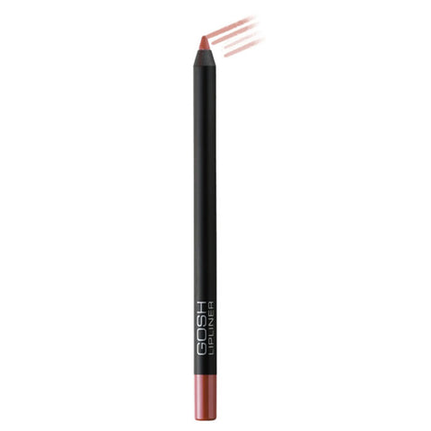 Jag Couture London Gosh Velvet Touch Lipliner Waterproof in shade 001 Nougat Crisp, featuring a close-up of the lipliner pencil.