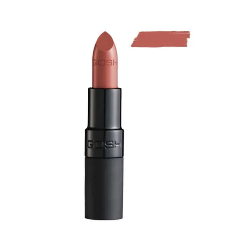 Jag Couture London Velvet Touch Lipstick in shade 013 Matt Cinnamon, with a sleek lipstick tube and rich cinnamon color.