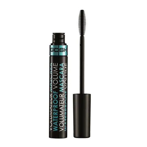 Jag Couture London Gosh Waterproof Volume Mascara in black, 10ml, featuring a sleek tube and a mascara brush for bold, volumized eyelashes.