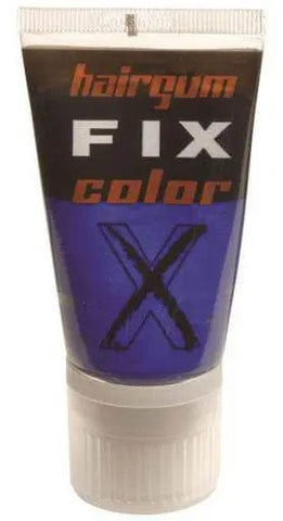Jag Couture London Hairgum Fix Color Gel in vibrant blue for bold, temporary hair color with a gel formula.