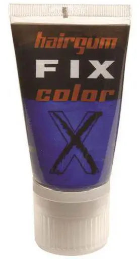 Blue Hairgum Fix Color Gel colorant from Jag Couture London New York, showcasing vibrant blue hair color in a gel form.
