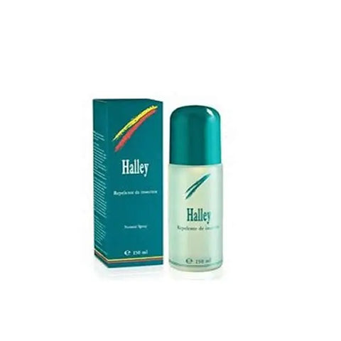 Halley insect repellent 150ml bottle by Jag Couture London New York, with a pump spray design and label showing product details.