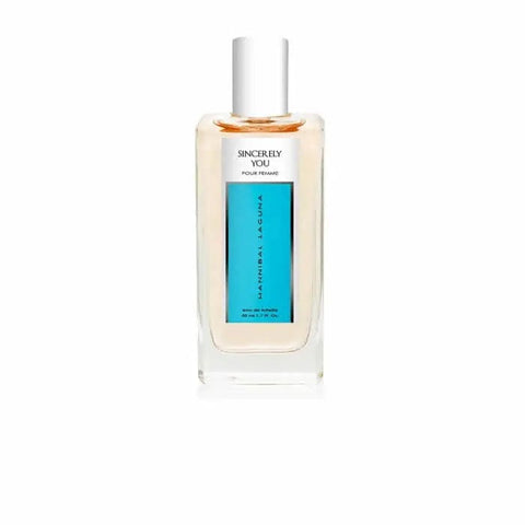Hannibal Laguna Sincerely You Pour Femme Eau De Toilette spray 50ml bottle with elegant floral design.