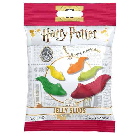 Harry Potter Jelly Slugs in a clear bag by Jag Couture London, featuring colorful, gummy slug candies from the Harry Potter collection.