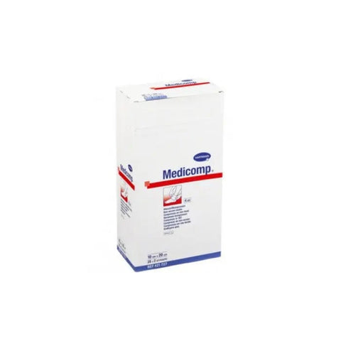 Hartmann Medicomp Soft Gauze 10x20cm, 25x2 units, sterile medical gauze for wound dressing by Jag Couture London New York