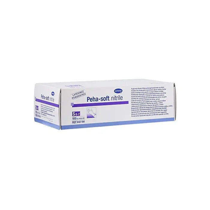 Pair of Hartmann Peha Soft Nitrile Gloves in small size, displayed in a box, with 100 units, from Jag Couture London New York.
