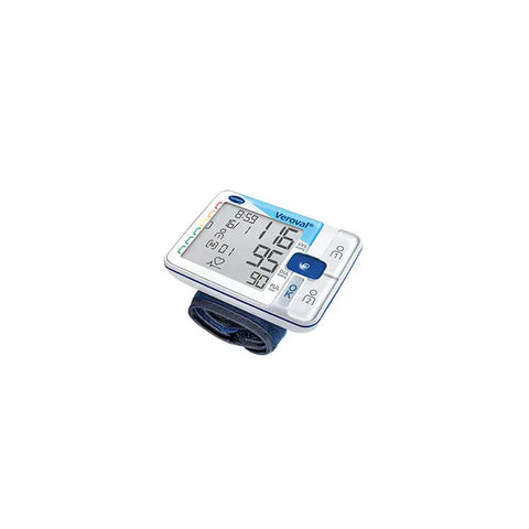 Hartmann Veroval wrist blood pressure monitor with digital display, compact design, and adjustable cuff from Jag Couture London New York