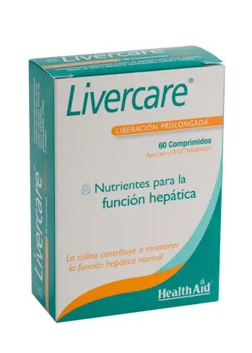 Jag Couture London Livercare 60 capsules bottle, dietary supplement for liver health, with health aid branding on the label.