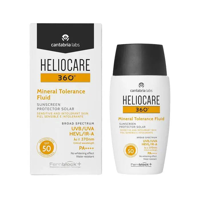 Jag Couture London New York Heliocare 360º Mineral Tolerance Fluid SPF50 50ml, lightweight sunscreen for sensitive skin