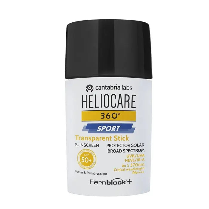 Heliocare 360º Sportsun Clear Stick SPF 50+ by Jag Couture London, a 25g sun protection stick with clear formula.