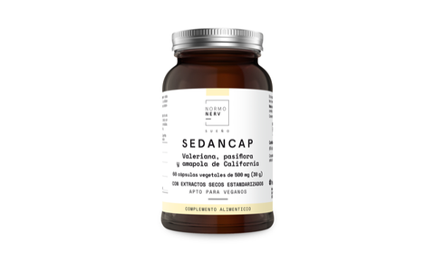 Herbora Sedancap 60 capsules in a bottle, supplement by Jag Couture London New York, featuring natural herbal ingredients.
