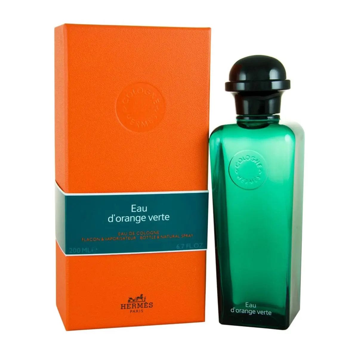 Hermes Eau D'orange Verte Eau De Cologne Spray 200ml by Jag Couture London - New York, featuring a sleek glass bottle.