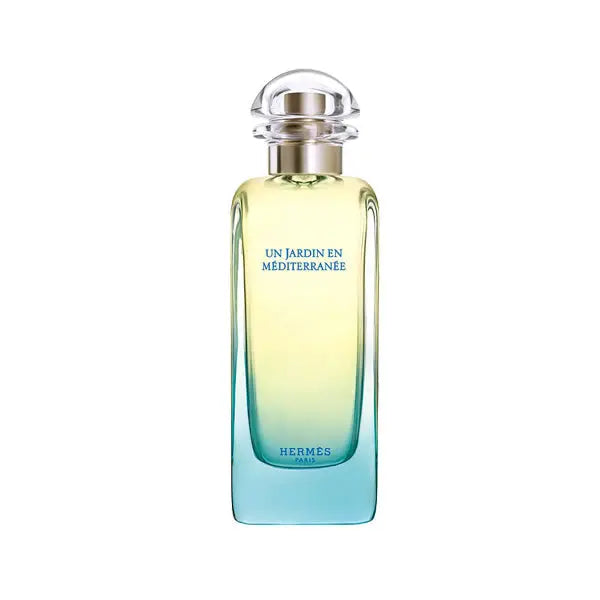 Hermes Un Jardin En Mediterranee Eau De Toilette Spray 50ml, elegant glass bottle with floral and citrus accents.
