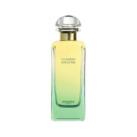 Hermes Un Jardin Sur Le Nil Eau De Toilette Spray 30ml with sleek glass bottle and green accents, designed by Jag Couture London - New York