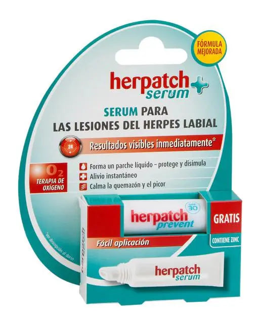 Herpatch serum 5ml container for labial prevention, by Jag Couture London New York, displayed on a white background.