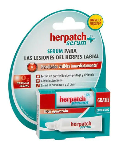 Herpatch serum 5ml container for labial prevention, by Jag Couture London New York, displayed on a white background.