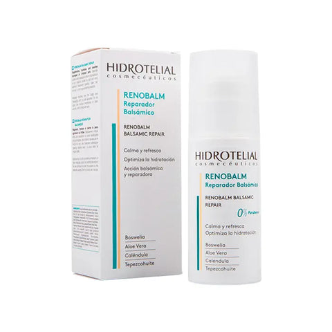 Hidrotelial Renobalm Repairing Balm by Jag Couture London, 150ml jar with white lid and balm inside, on a neutral background.
