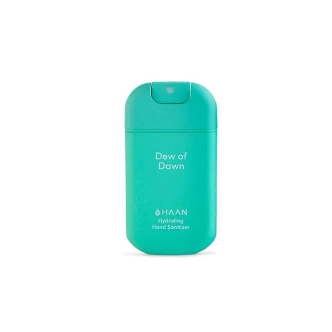 Hydrating Hand Sanitizer Dew of Dawn by Jag Couture London, 30ml bottle with clear liquid and pump dispenser.