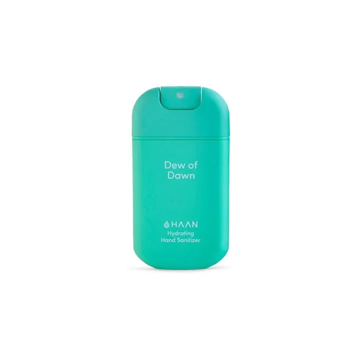Hydrating Hand Sanitizer Dew of Dawn 30ml by Jag Couture London New York, clear bottle with label and pump dispenser.
