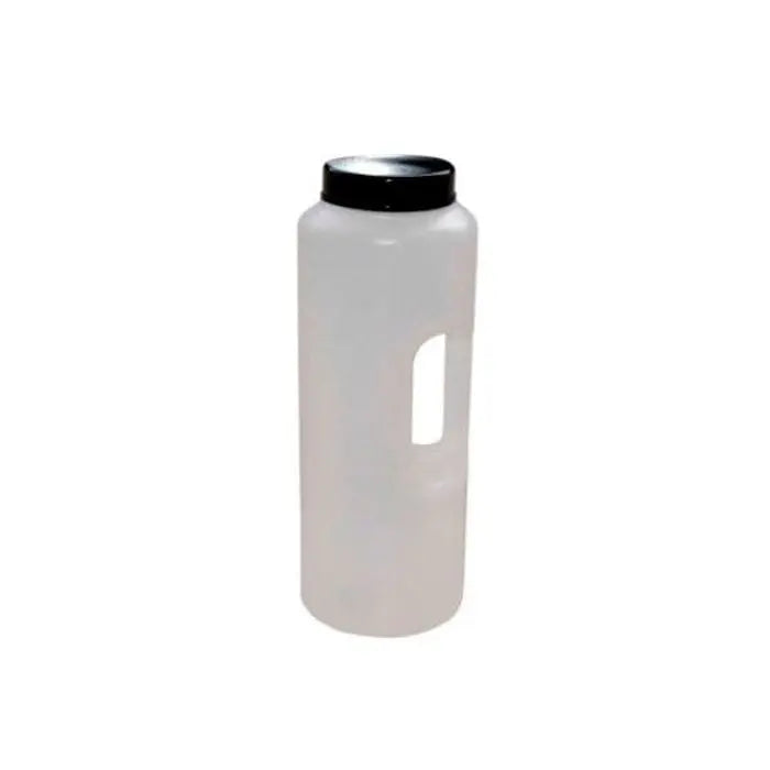 Ico Medical urine collection container, 2 liters, clear plastic with lid, used for medical urine sample collection.