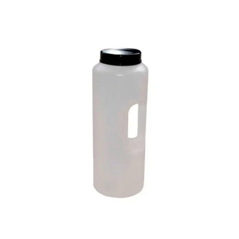 Ico Medical urine collection container, 2 liters, clear plastic with lid, used for medical urine sample collection.