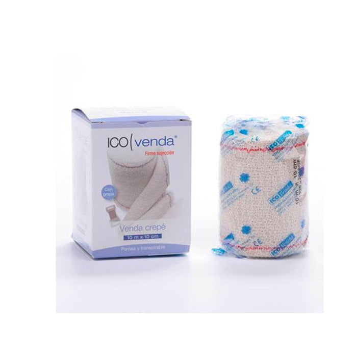 Jag Couture London New York Ico Venda Bandage 10x10cm, medical wound dressing with soft, breathable fabric and secure adhesive.