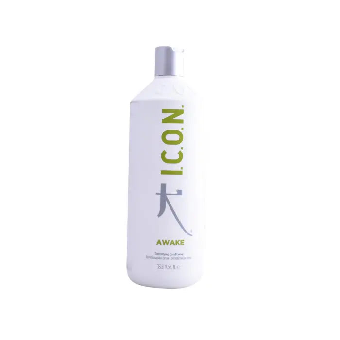 Jag Couture London Icon Awake Detoxifying Conditioner 1000ml bottle with sleek design and pump dispenser for healthy, refreshed hair.