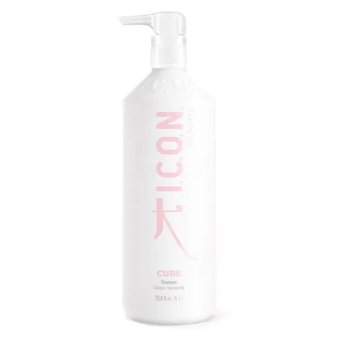 Icon Cure By Chiara Recover Shampoo 1000ml, luxurious hair care product from Jag Couture London New York, shown in a sleek bottle.