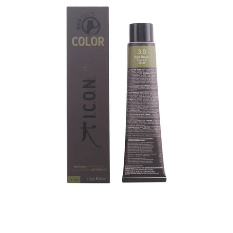 Jag Couture London Icon Ecotech Color natural hair dye in 4 Medium Brown, 60ml bottle, showcasing the hair coloring product.